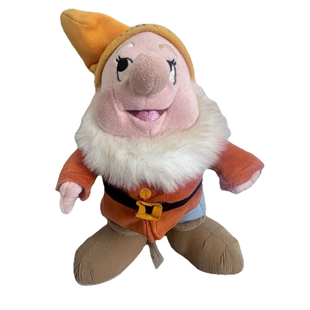 VTG Disney Snow White and the Seven Dwarves Happy 12" Dwarfs  Plush Stuffed Toy